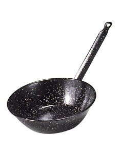 Sartén Doble Honda Con Mango Esmaltada 26 cm.