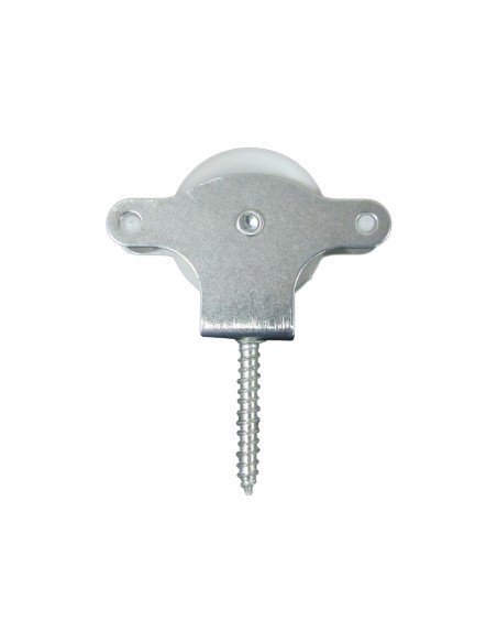 Polea Tendedero Wolfpack Zincado 40 mm. Roldana Plástico con Tirafondo