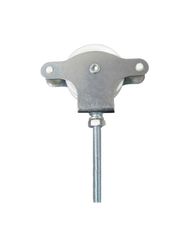 Polea Tendedero Wolfpack Zincado 60 mm. Roldana Plástico con Tornillo