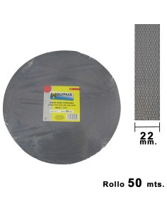 Cinta Persiana Wolfpack Gris 22 mm. Rollo 50 metros