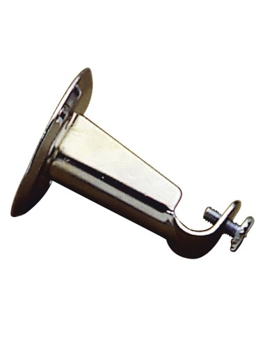 Soporte Barra 12 mm.Ø Cromo Frontal Redondo