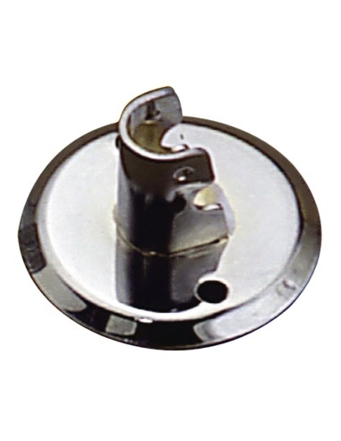 Soporte Barra 12 mm.Ø Cromo Lateral Redondo