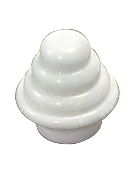 Terminal Barra Exterior Tubo 12 mm.Ø Blanco