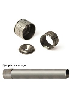 Soporte Barra Armario A Pared Ø 12 mm. Enchufe Laton Niquel (Cromada)