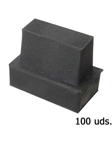 Contera Goma Rectangular 37 x 17 mm. Bolsa 100 Unidades