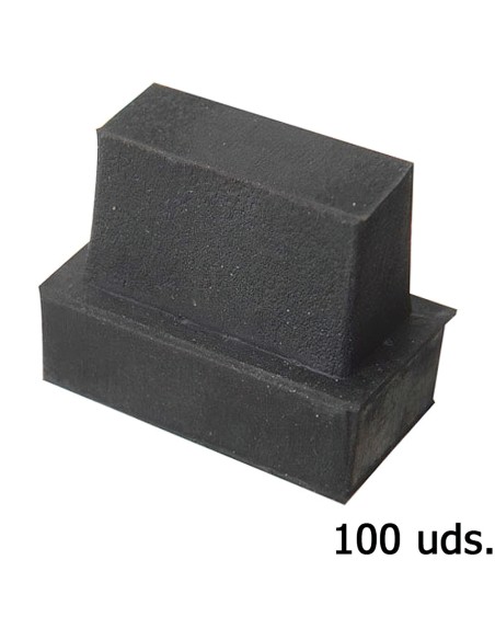 Contera Goma Rectangular 37 x 17 mm. Bolsa 100 Unidades