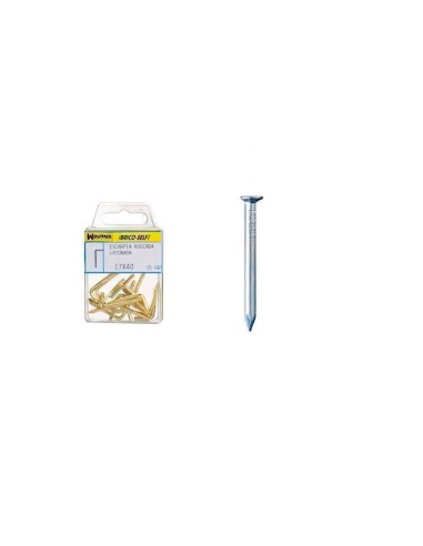 Punta Acero Cabeza Plana Zincada 2,50x50 mm. 18 unidades