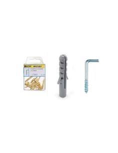 Taco Nº 4 Con Alcayatas Rosca 17x40 mm. 10 unidades