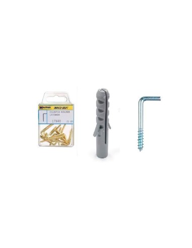 Taco Nº 4 Con Alcayatas Rosca 17x40 mm. 10 unidades