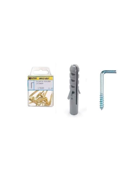 Taco Nº 4 Con Alcayatas Rosca 17x40 mm. 10 unidades