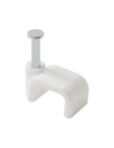 Grapilla Plana Cabeza Redondeada 6 mm. Blanca. 11 unidades
