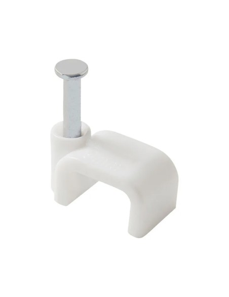 Grapilla Plana Cabeza Redondeada 6 mm. Blanca. 11 unidades