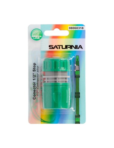 Conector Manguera Plastico 1/2 Con Stop Blister