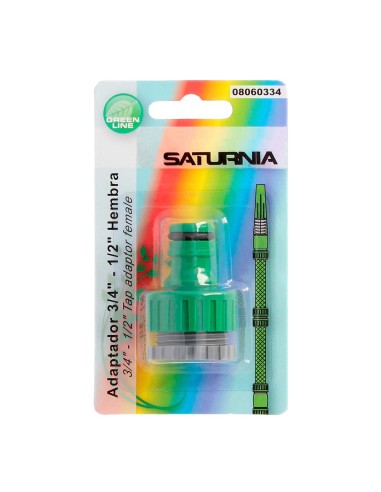 Adaptador Manguera Plastico 3/4-1/2" Hemba Blister