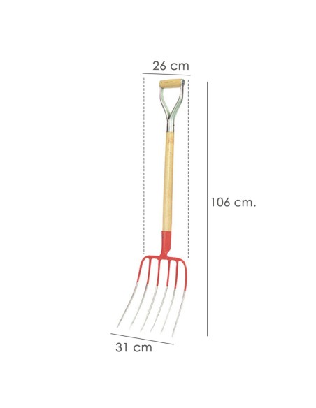 Horca Con Mango Anilla 560 / 6 Puas