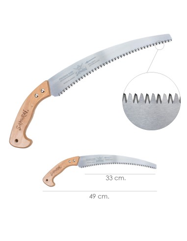 Serrucho Samurai Curvo Mango Madera 330 mm.