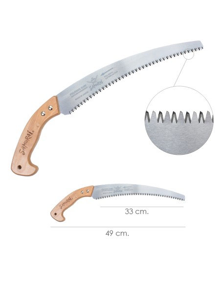 Serrucho Samurai Curvo Mango Madera 330 mm.