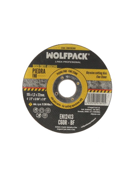 Disco Corte Abrasivo Piedra Fino Ø 115 x Ø 22 mm. Espesor 1,2 mm. Disco Radial / Amoladora Universal Con Todas Las Amoladoras.