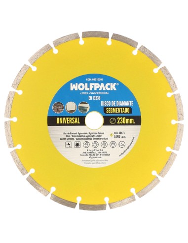 Disco Diamante 230 mm. General Obra Segmentado Sinterizado