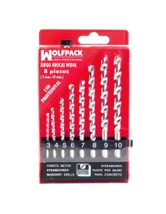 Estuche Brocas Widia Profesional Wolfpack 8 Piezas