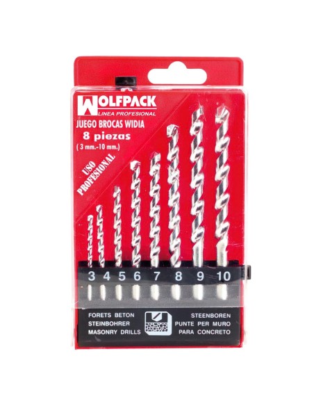 Estuche Brocas Widia Profesional Wolfpack 8 Piezas