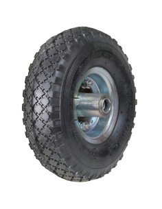 Rueda Carretilla Almacen / Sacos Neumática Llanta Galvanizada Eje Descentrado Ø 20 mm.
