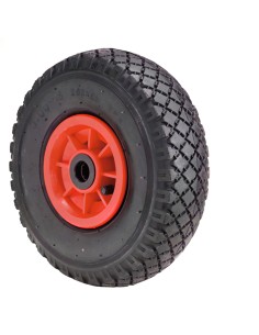 Rueda Carretilla Almacen / Sacos Neumática llanta plástico 20 mm.