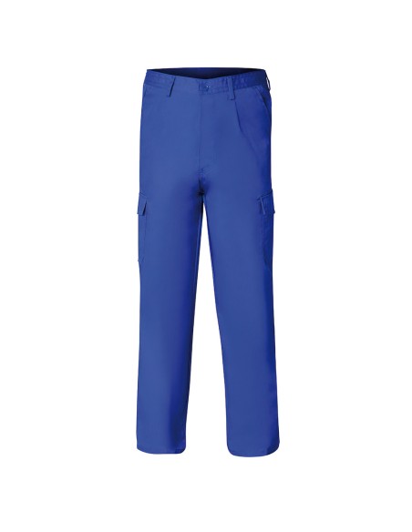 Pantalon De Trabajo Largo, Color Azul, Multibolsillos, Resistente, Talla 60