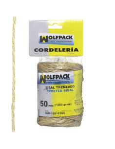 Cuerda Sisal Nº1 2 Cabos (Bobina 220 gr. / 50 m.)