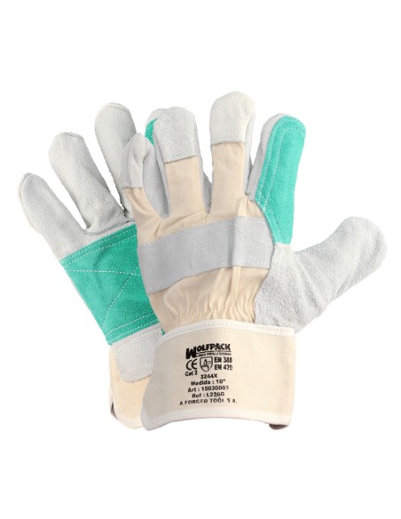 Guantes Americano Serraje Palma Reforzada