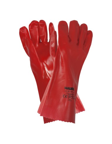 Guantes Pvc Rojo 35 cm.