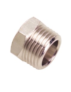 Reductor Tuerca Cilindrica Macho 1/2 - Hembra 3/8 (Blister 2 Piezas)