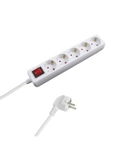 Base Multiple 5 Tomas Con Toma De Tierra Con Interruptor