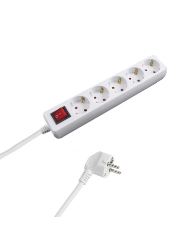 Base Multiple 5 Tomas Con Toma De Tierra Con Interruptor