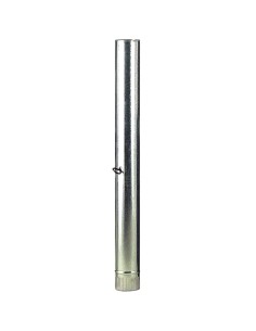Wolfpack Tubo Estufa Acero Galvanizado Ø 120 mm, Ideal Estufas de Leña, Chimenea, Alta resistencia, Conducto Humos. Con Llave