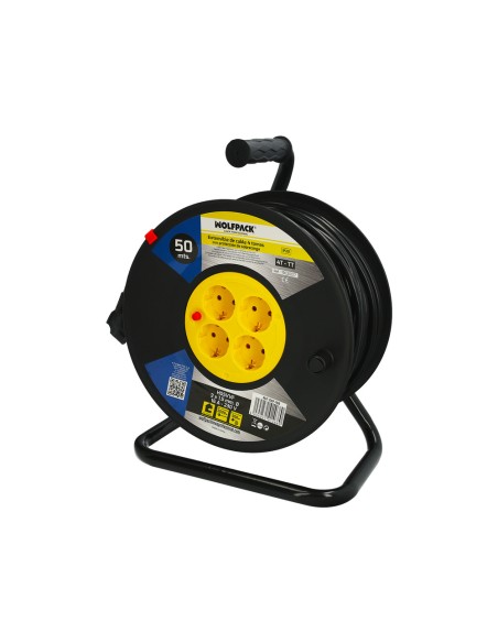 Extensible Industrial 4 Tomas 50 Metros 3 x 1,5 mm. con Protección Sobrecarga