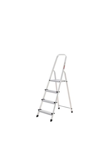 Oryx Escalera Aluminio 4 Peldaños Plegable, Uso doméstico, Antideslizante, Ligera y Resistente