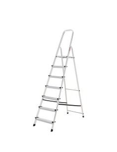 Oryx Escalera Aluminio 7 Peldaños Plegable, Uso doméstico, Antideslizante, Ligera y Resistente