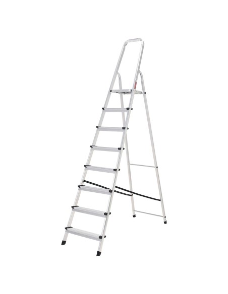 Oryx Escalera Aluminio 8 Peldaños Plegable, Uso doméstico, Antideslizante, Ligera y Resistente