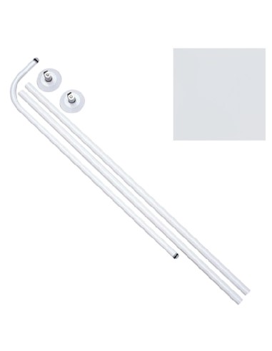 Barra Baño Curva 18 mm. (80x 80 A 122) Blanco