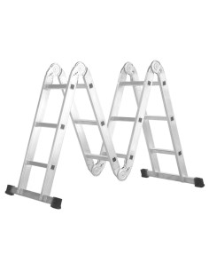 Escalera Multiposicional Aluminio 6 Rotulas 12 Peldaños