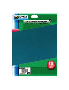 Lija Madera Grano 100 (Pack 10 pliegos)