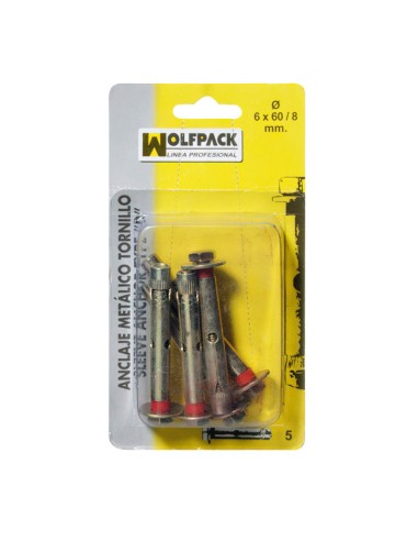 Anclaje Metálico Tornillo 10x100/12 mm. (2 Piezas)