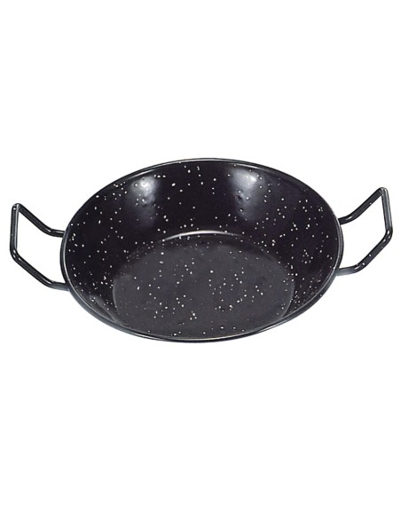 Sartén Doble Honda Con Asas Esmaltada 45 cm.