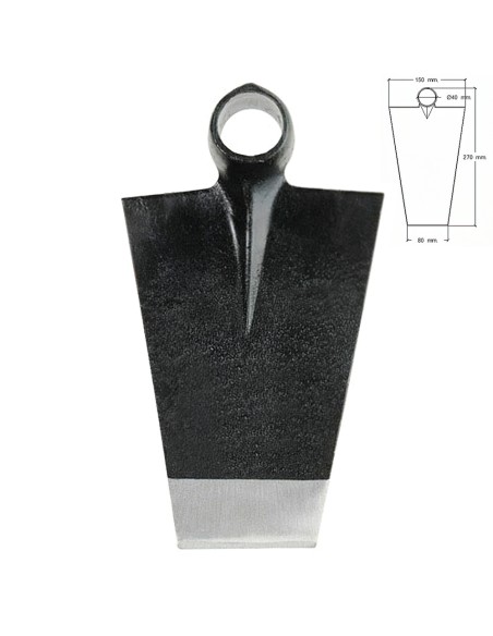 Azada Forjada Sin Mango 64/ 910 Gramos