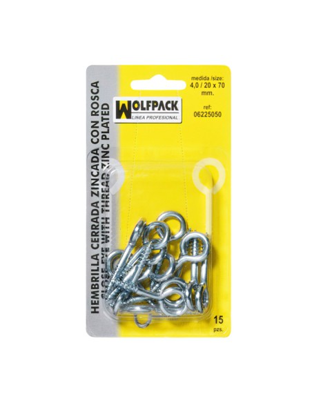 Hembrilla Cerrada 3,5 / 19 x 60 mm. (20 Piezas)