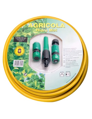 Manguera Jardin Hidro Mat Ø 15 mm. - 5/8" Rollo 25 Metros Con Accesorios