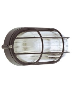 Plafón Industrial IP44 Oval Negro