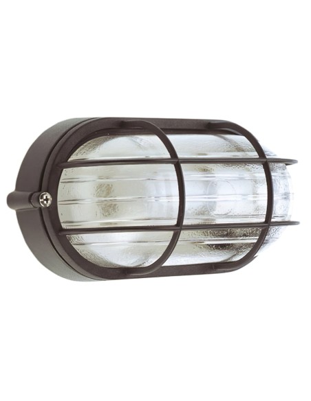 Plafón Industrial IP44 Oval Negro