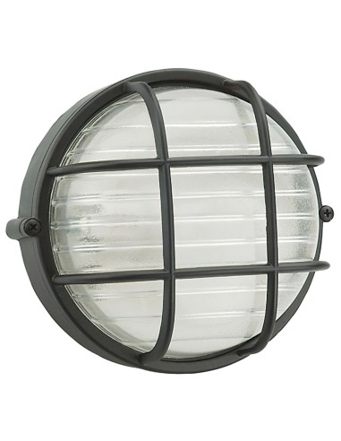 Plafón Industrial IP54 Redondo Negro